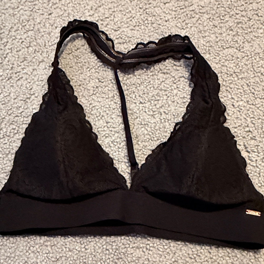Pink (VS) Black Lace Bralette